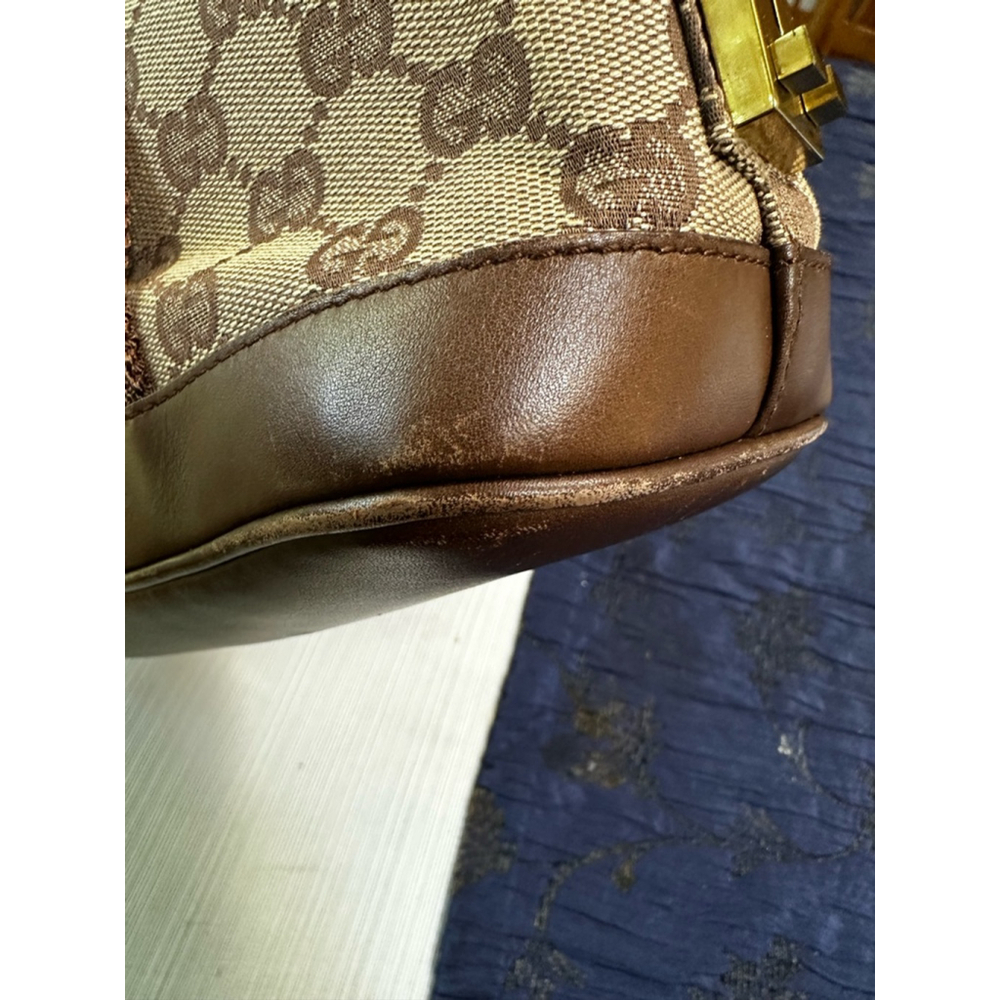 Gucci Beige Brown Canvas & Leather Small Tote Bag - Picture 12 of 15
